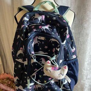 🦄 Unicorn Backpack Incluid Unicorn chain  for Kids - Navy and Pink🦄